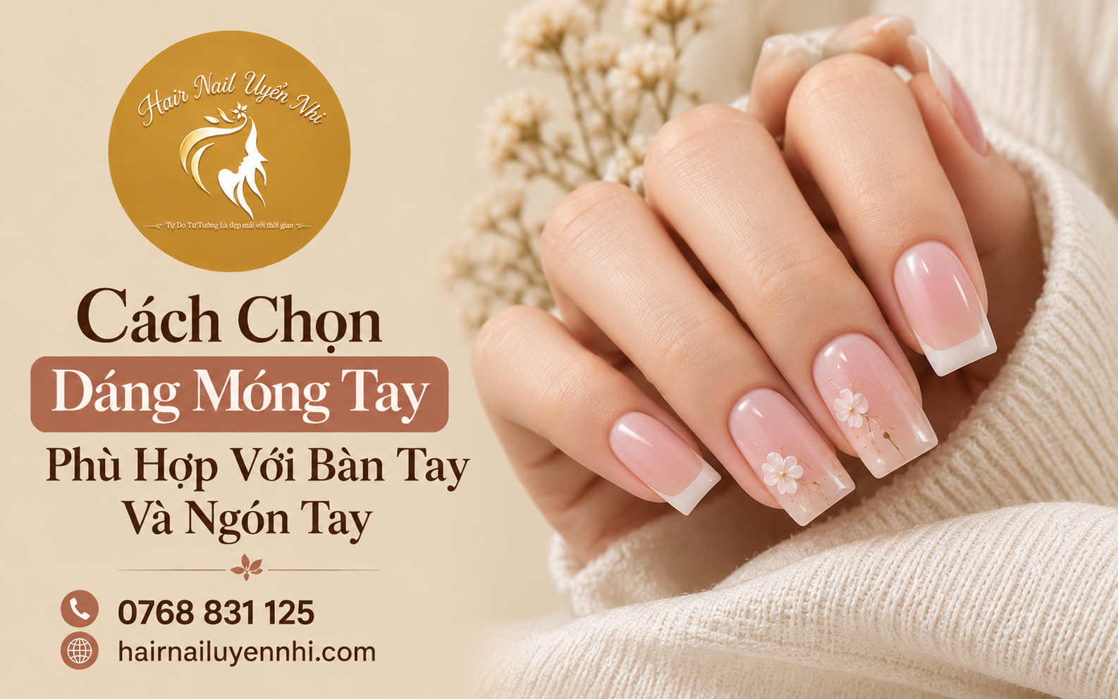 Dáng móng vuông là kiểu dáng được nhiều khách hàng lựa chọn tại Uyển Nhi