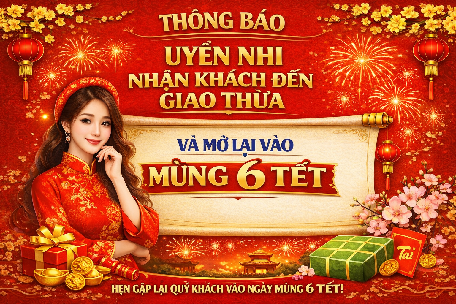 Thông Báo nghỉ tết của Hairnail Uyển Nhi